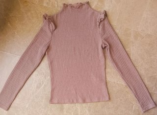 Camiseta de manga larga con volantes