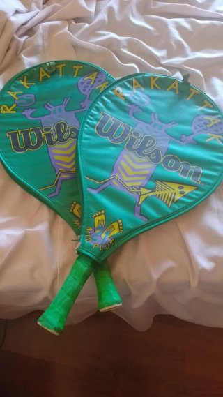 Pareja Raquetas Wilson Rak Attack Retro Vintage