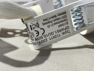 1 Foco empotrable SLV HORN QPAR51 GU10 blanco