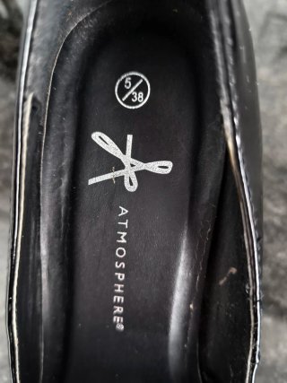 Zapatos de Tacón Charol Negro Atmosphere Talla 38