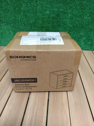 Songmics Organizador Joyero 5 Cajones Blanco