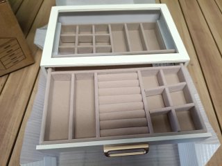 Songmics Organizador Joyero 5 Cajones Blanco