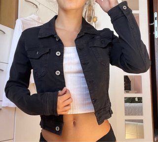 Giacca in denim nera
