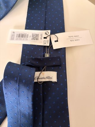 Corbata Emidio Tucci Azul Lunares
