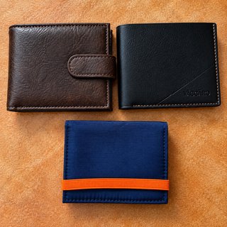 Lote 3 Carteras VACCARO Marrón, Negro y Azul