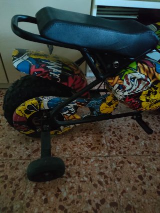 Minimoto Eléctrica Off-Road Negra/Amarilla
