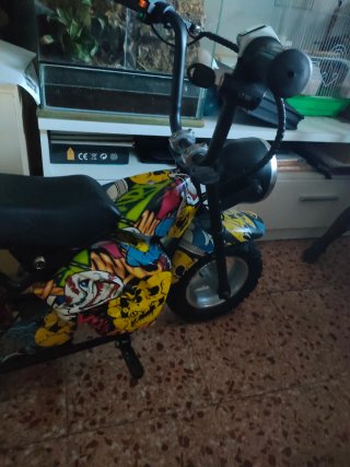 Minimoto Eléctrica Off-Road Negra/Amarilla