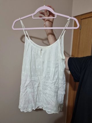 Blusa de tirantes blanca
