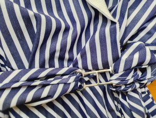 Vestido Carolina Herrera Rayas Azul/Blanco