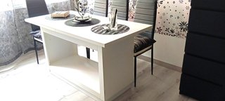 Mesa de Comedor Extensible 140 a 180cm Blanca