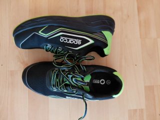 Zapatos Sparco seguridad negros y verdes talla 41