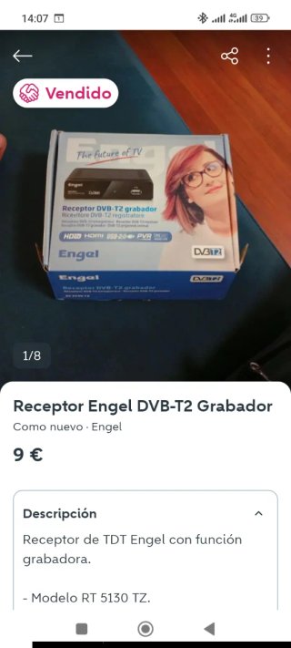 Receptor Engel DVB-T2 Grabador