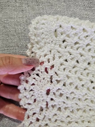Top Blanco de Algodón Hecho a Mano