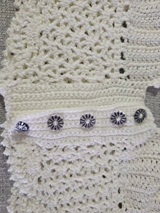 Top Blanco de Algodón Hecho a Mano