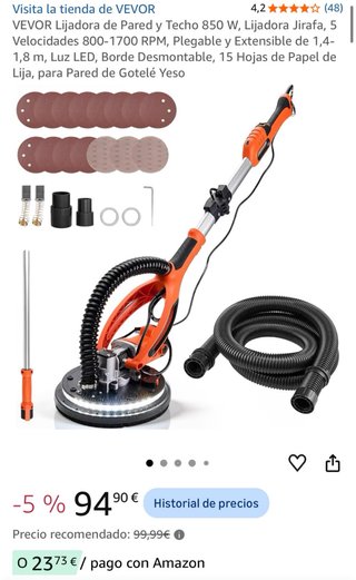 Lijadora de Pared y Techo VEVOR 850W
