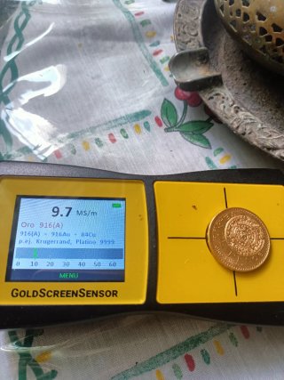 Moneda de Oro Mexicana 1919,20 pesos aztecas