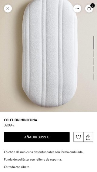 Moisés de Ratán Zara Home + colchón