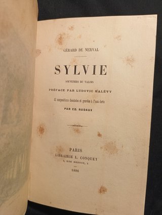 Sylvie (1886) Nerval, Gerarld de. Libro antiguo