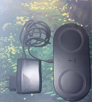 Cargador inalámbrico doble Belkin + adaptador