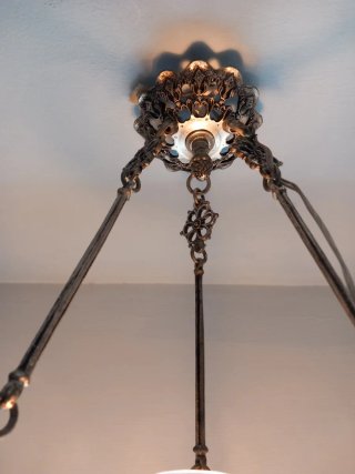 Lámpara de Techo Estilo Quinqué Antigua