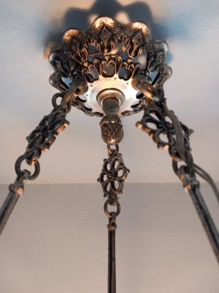 Lámpara de Techo Estilo Quinqué Antigua