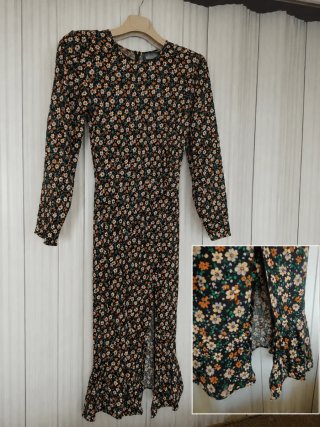 Vestido floral negro Primark talla 40