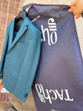 Traje de vestir verde oliva