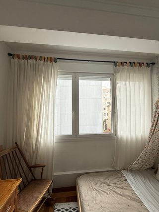 Cortinas Infantiles Blancas de algodón gasa