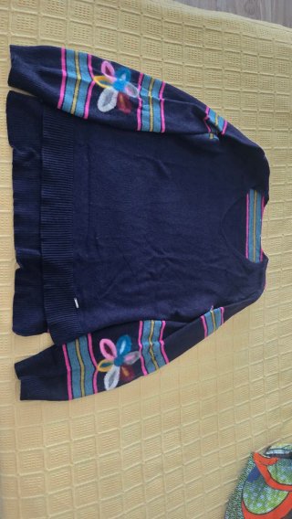 Jersey Mujer Flores y Rayas Talla M