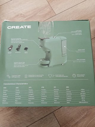 Cafetera Create Potts multicápsula sin estrenar.