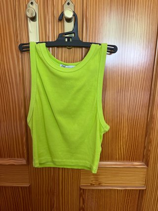 Top verde neón Zara talla S