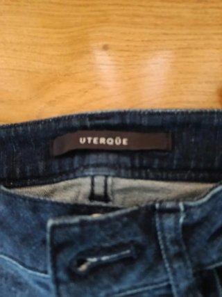 Pantalón Uterqüe campana azul