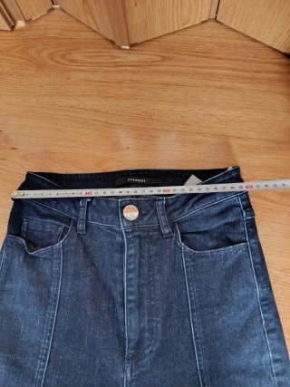 Pantalón Uterqüe campana azul