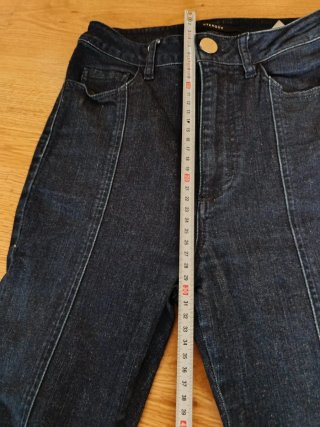 Pantalón Uterqüe campana azul