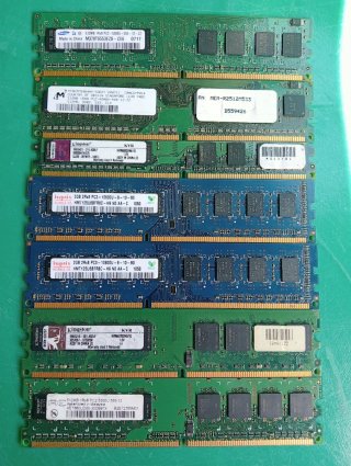 Lote de 7 Memorias RAM para PC