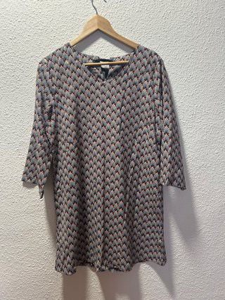 Vestido estampado geométrico