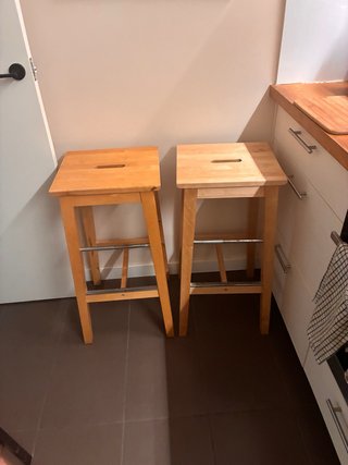 Set de 2 Taburetes de Madera IKEA