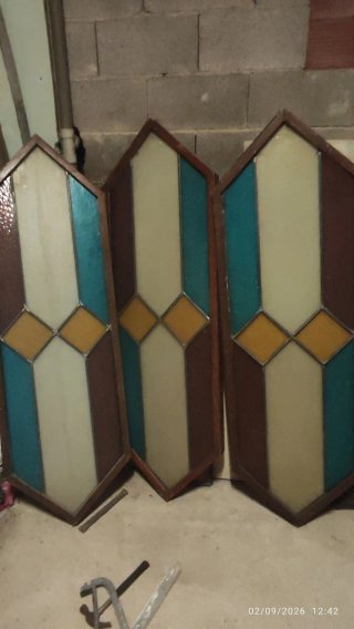 3 Vidrieras de cristal de colores