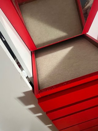 Cajonera cómoda Roja IKEA MALM 6 cajones