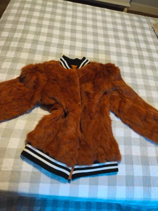 Chaqueta de Piel de Conejo, nueva con etiqueta