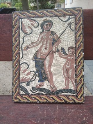 Mosaico Romano Venus y Eros Teselas piedra natural