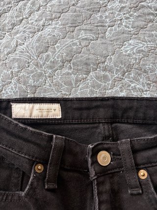Jeans Cropped Flare Zara Negros Talla 36