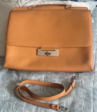 Maletín de piel Ripani Naranja