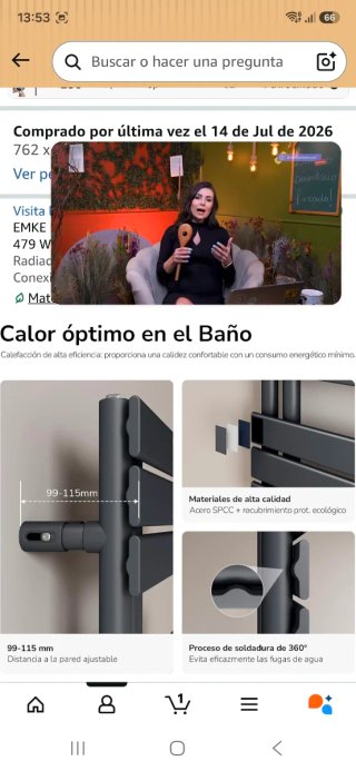 Radiador Toallero agua caliente  Antracita