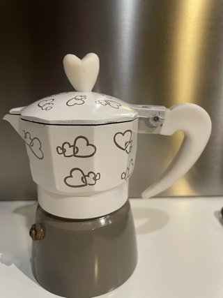 Caffettiera moka 1/2 tazze con cuori