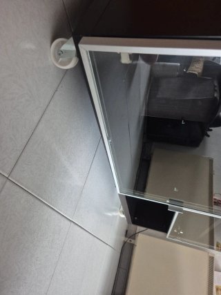 Mueble salón/multiusosIkea cristal,madera c/ruedas