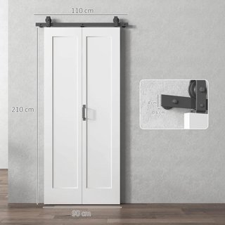 Puerta Plegable Corredera 90x210cm Blanca