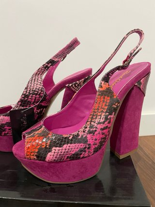 Zapatos de tacón plataforma multicolor