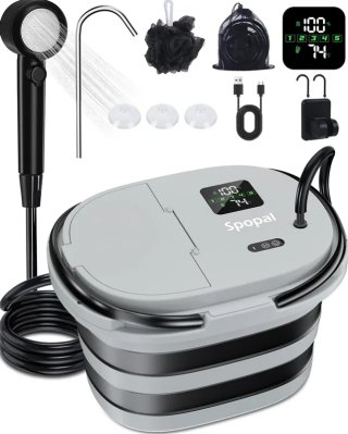 Ducha Portátil Premium – 13000mAh, Pantalla LED y