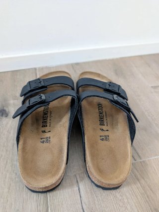 Birkenstock Hombre Talla 41 Negro/Marrón